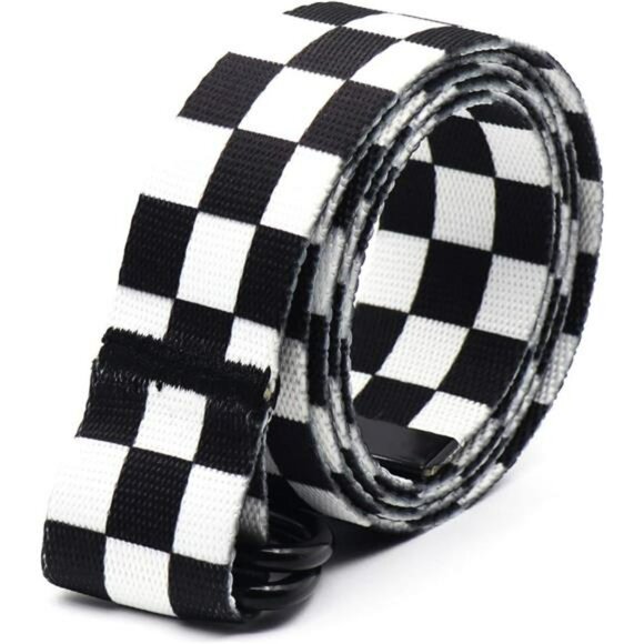 Canvas web belt double d ring buckle adjustable casual belt for jeans shorts pan - Picture 2 of 7